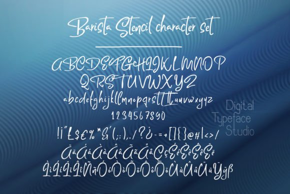 Barista Stencil Font - Preview 1