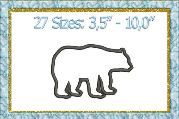 Bear Silhouette Applique
