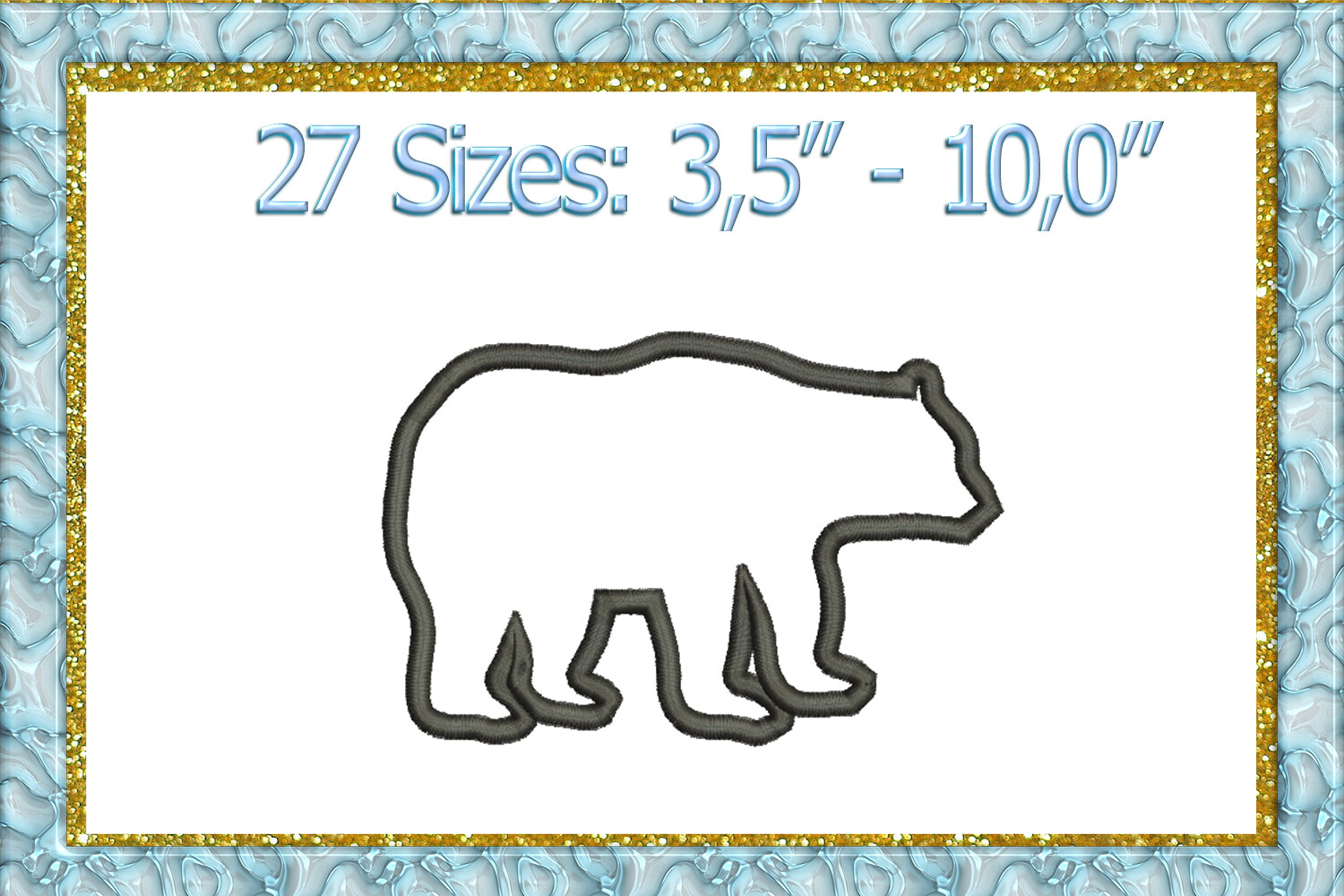 Bear Silhouette Applique