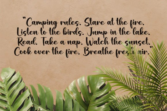 Camping Font - Preview 1