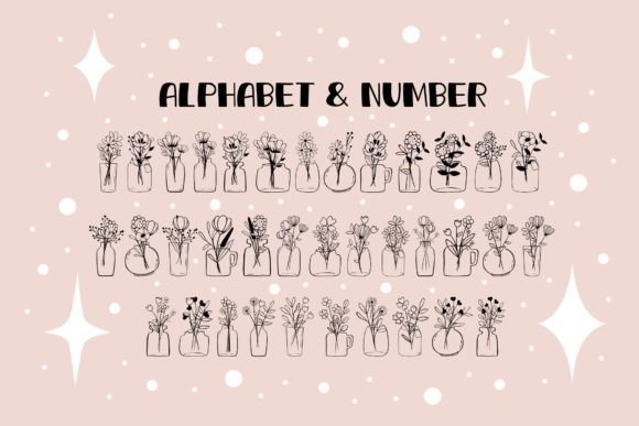 Flowers in Vase Font - Preview 1