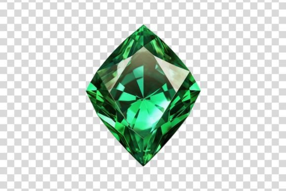 Green Gemstone 2 Isolated Graphic Crafts By Whimsy Girl
