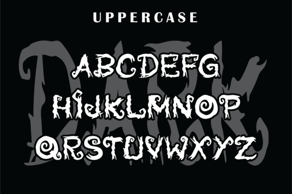 Halloweendark Font PNG with transparent background - Preview 1