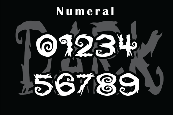 Halloweendark Font PNG with transparent background - Preview 2