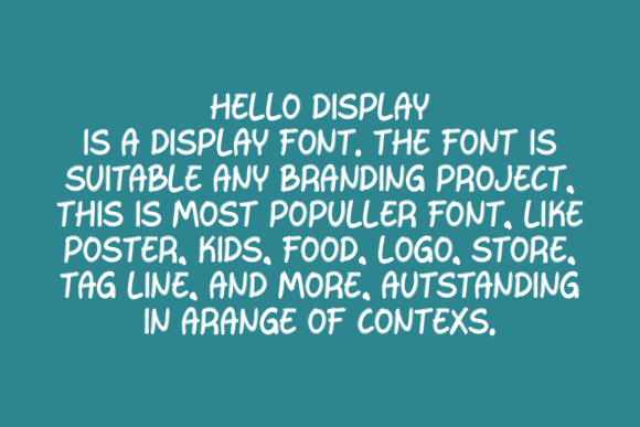 Hello Display Font - Preview 4