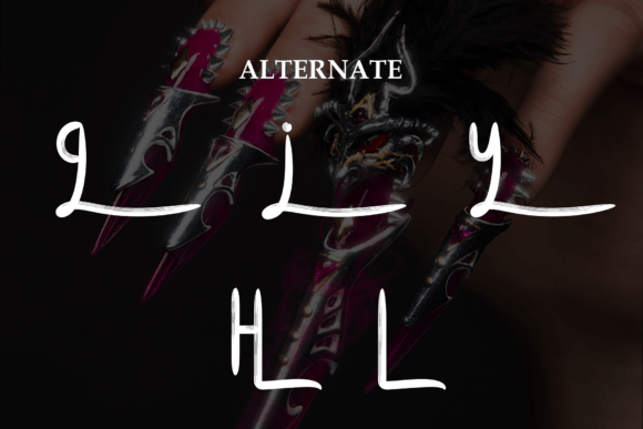 Longnails Font PNG with transparent background - Preview 6