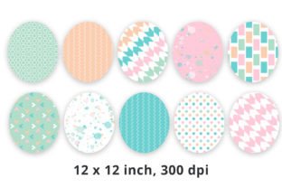 Pastel Geometric Digital Patterns Graphic by Lemon Paper Lab · Creative ...