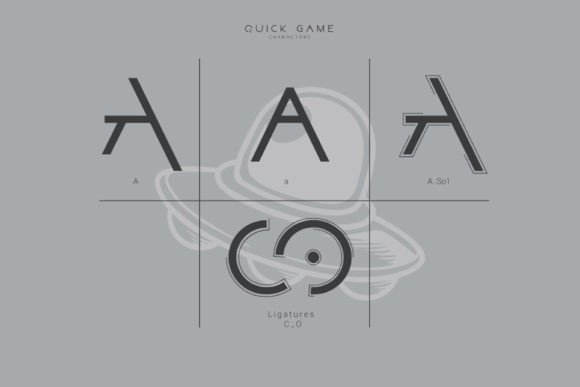 Quick Game Font PNG with transparent background - Preview 2