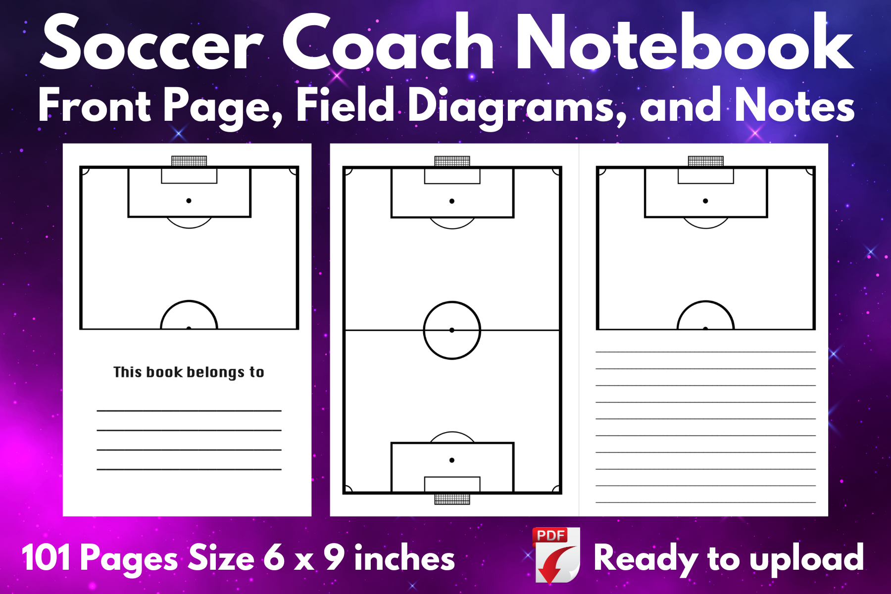 Soccer Coach Notebook KDP Interior 6*9 Graphic by JCU · Creative