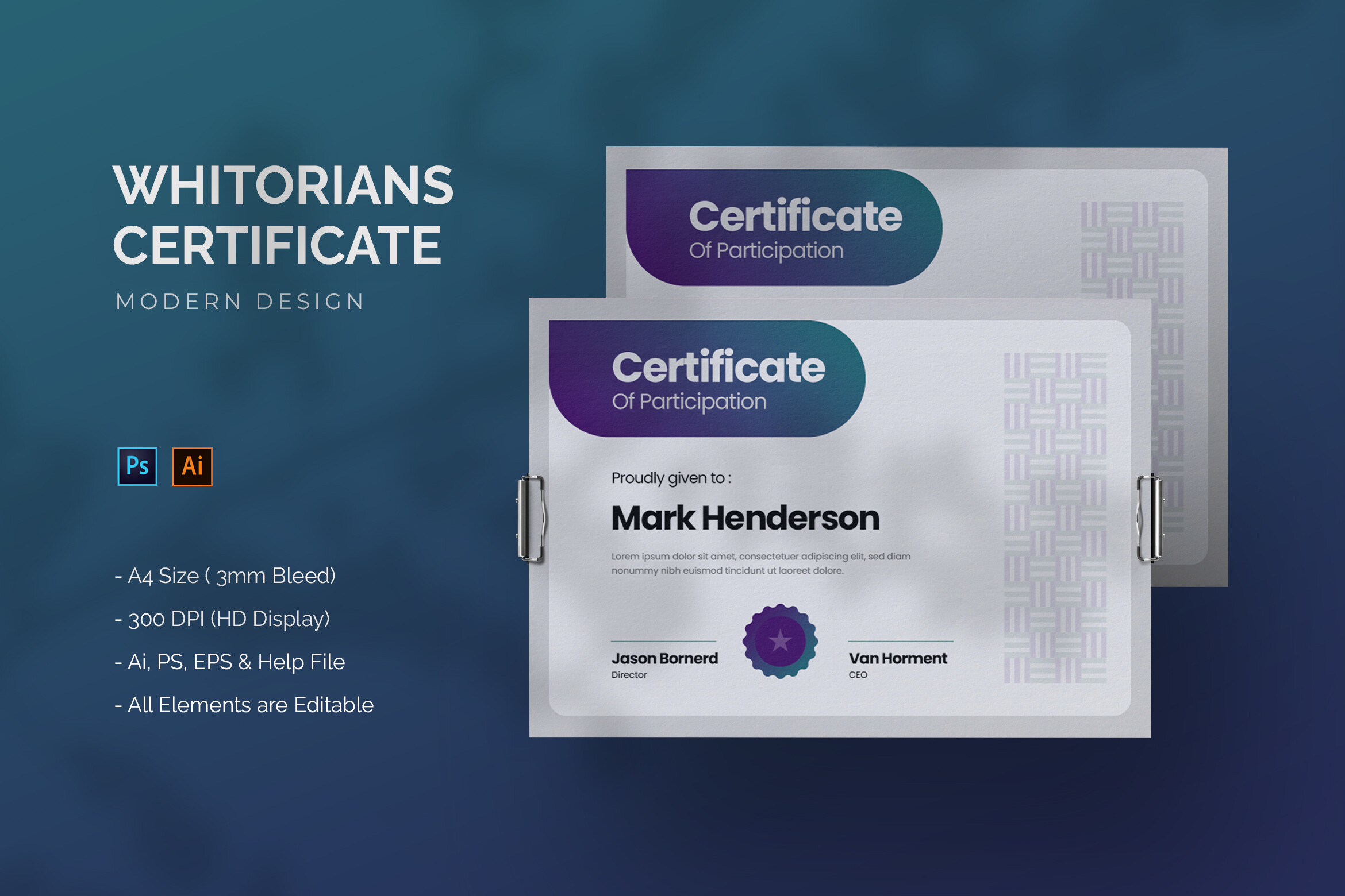 Wht Certificate Layout Whitorians - Certificate Template Graphic by Streakside · Creative Fabrica