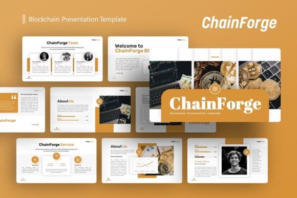 Preview of Blockchain Presentation - ChainForge technology presentation template