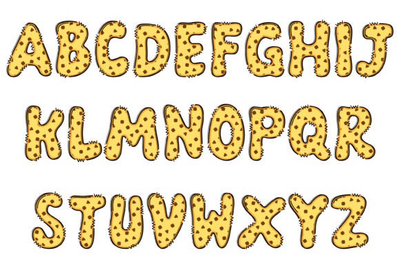 Choco Sprinkle Font PNG with transparent background - Preview 1