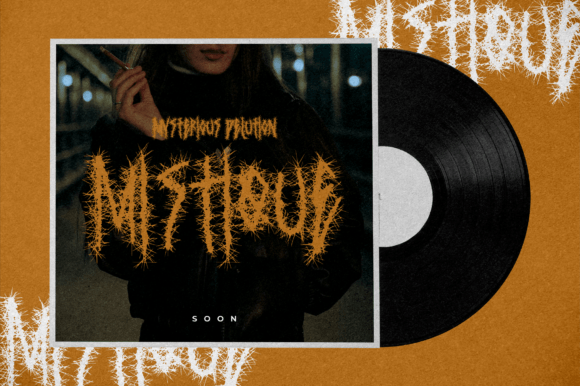 Darkside Morbizey Font PNG with transparent background - Preview 2