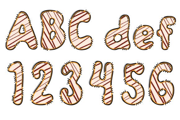 Donut Bundle Font PNG with transparent background - Preview 4