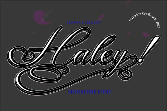 Haley Script & Handwritten Font By gunaloe12