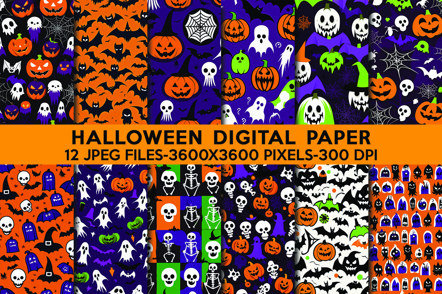 Halloween Digital Papers 145 Graphic by kempbell38107 · Creative Fabrica
