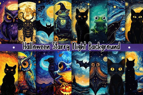Halloween Starry Night Background