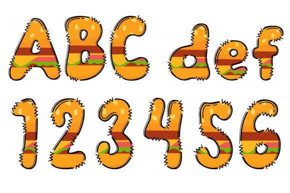Junk Food Bundle Font PNG with transparent background - Preview 1