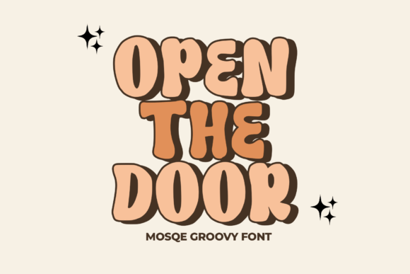 Mosqe Groovy Font PNG with transparent background - Preview 1