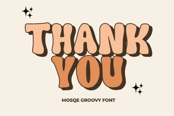 Mosqe Groovy Font PNG with transparent background - Preview 5