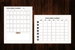 Printable Social Media Planner Bundle 1 Graphic by MikuWaku · Creative ...