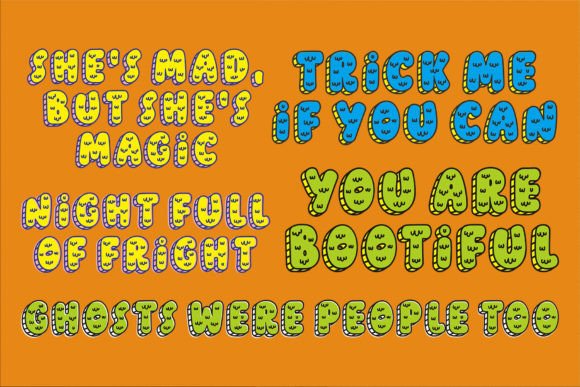 Pumpkin Bites Font PNG with transparent background - Preview 4