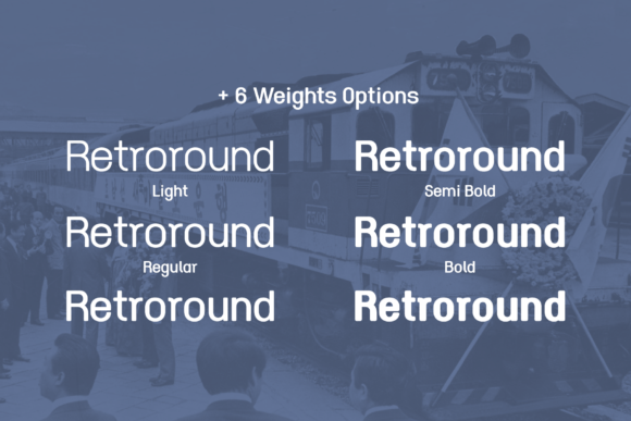 Retroround Font PNG with transparent background - Preview 2