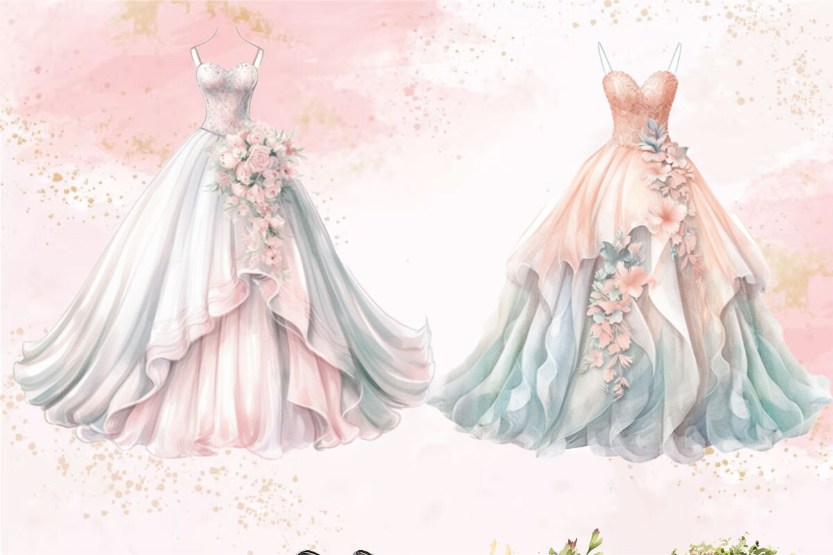 Watercolor Wedding Clipart Bundle - photo 4