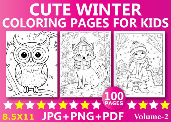 100 Cute Winter Coloring Pages Kids