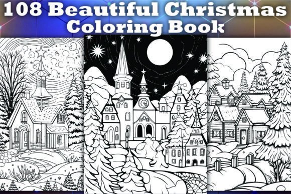 108 Beautiful Christmas Coloring Book
