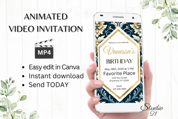 Classic Birthday Invitation W/Animation