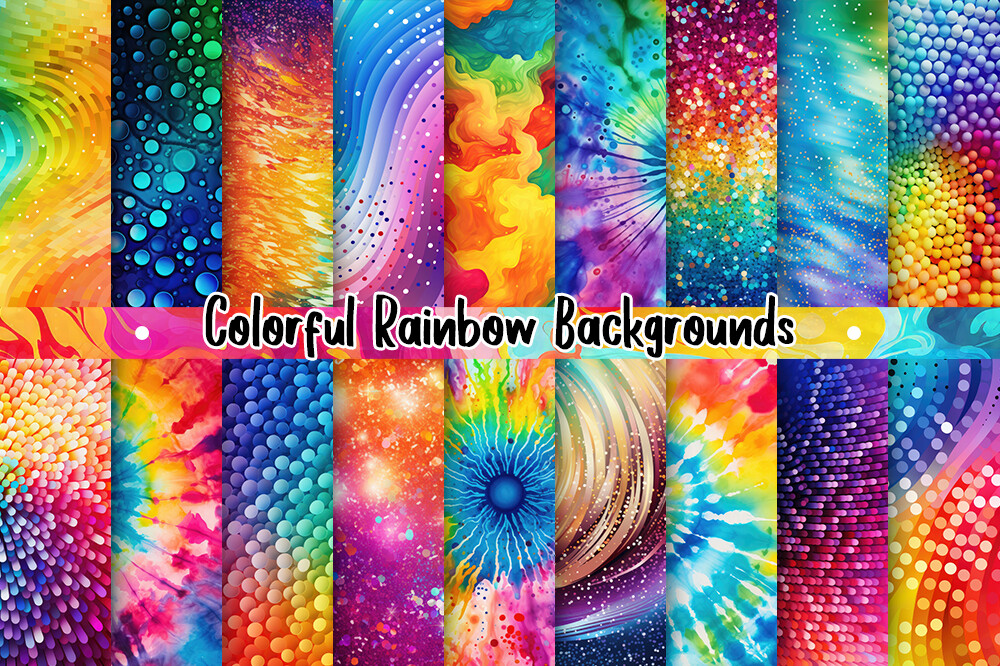 Colorful Rainbow Backgrounds Graphic by Aspect_Studio · Creative Fabrica