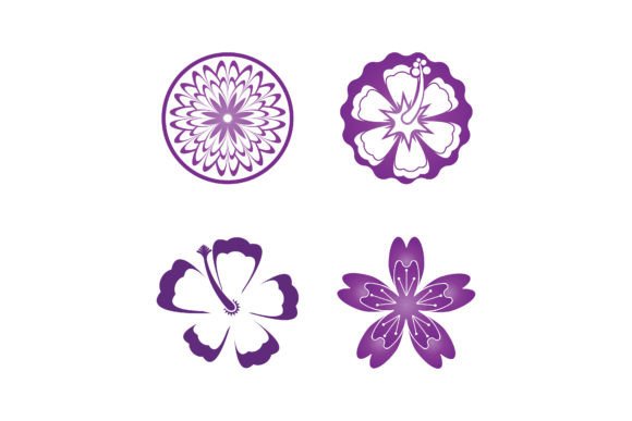 Flower Vector Icon Design Template