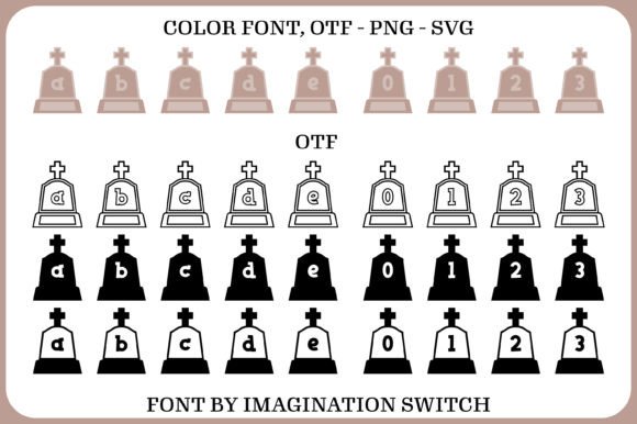 Gravestone Font PNG with transparent background - Preview 2