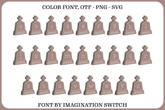 Gravestones 3d Font PNG with transparent background - Preview 2