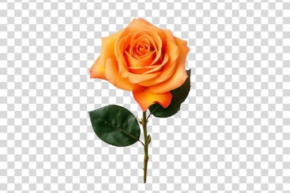 Orange Rose 3 Isolated Grafica Creazioni Di Whimsy Girl