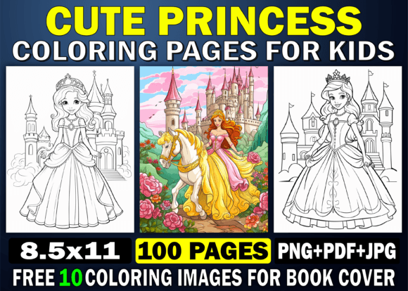 100 Cute Princess Coloring Pages for Kid