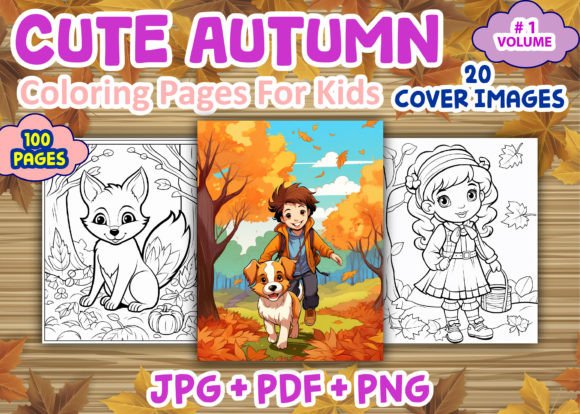 100 Cute Autumn Coloring Pages for Kids