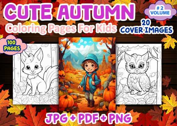 100 Cute Autumn Coloring Pages for Kids