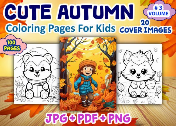 100 Cute Autumn Coloring Pages for Kids