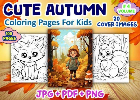 100 Cute Autumn Coloring Pages for Kids