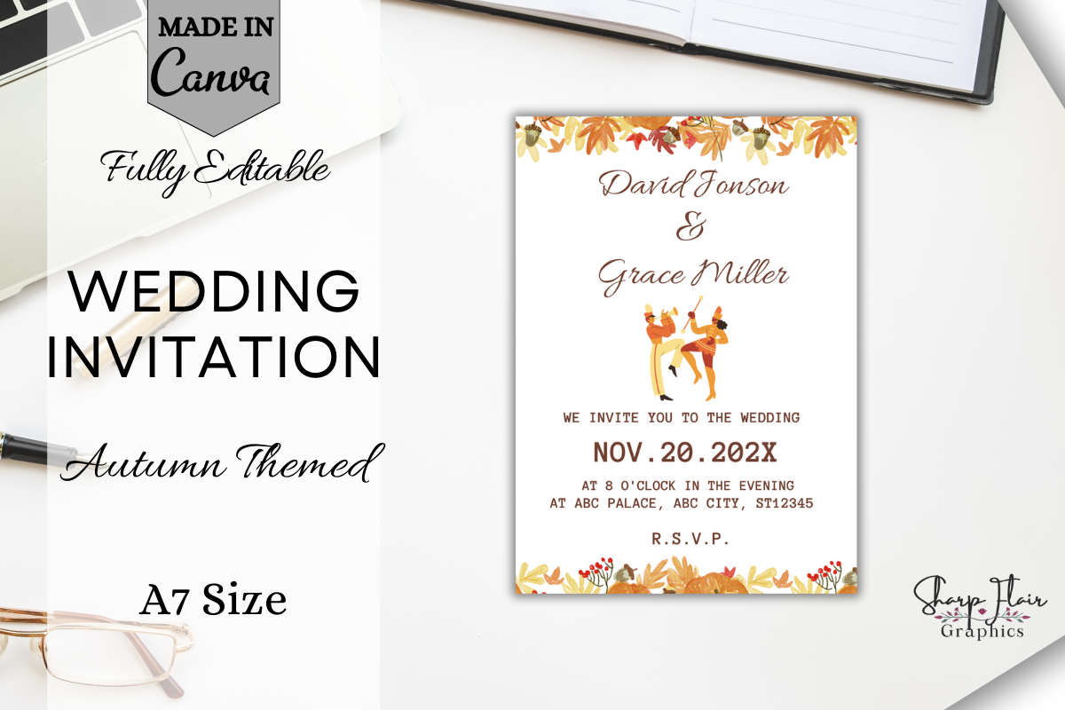 Autumn Wedding Invitation | Canva Invite