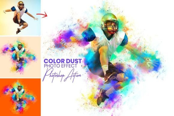 Color Dust Photoshop Actions Graphic Actions & Presets By mristudio