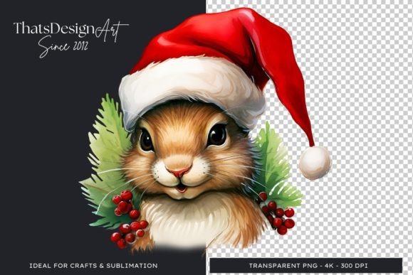 Cute Squirrel Christmas Animal Clipart Graphics