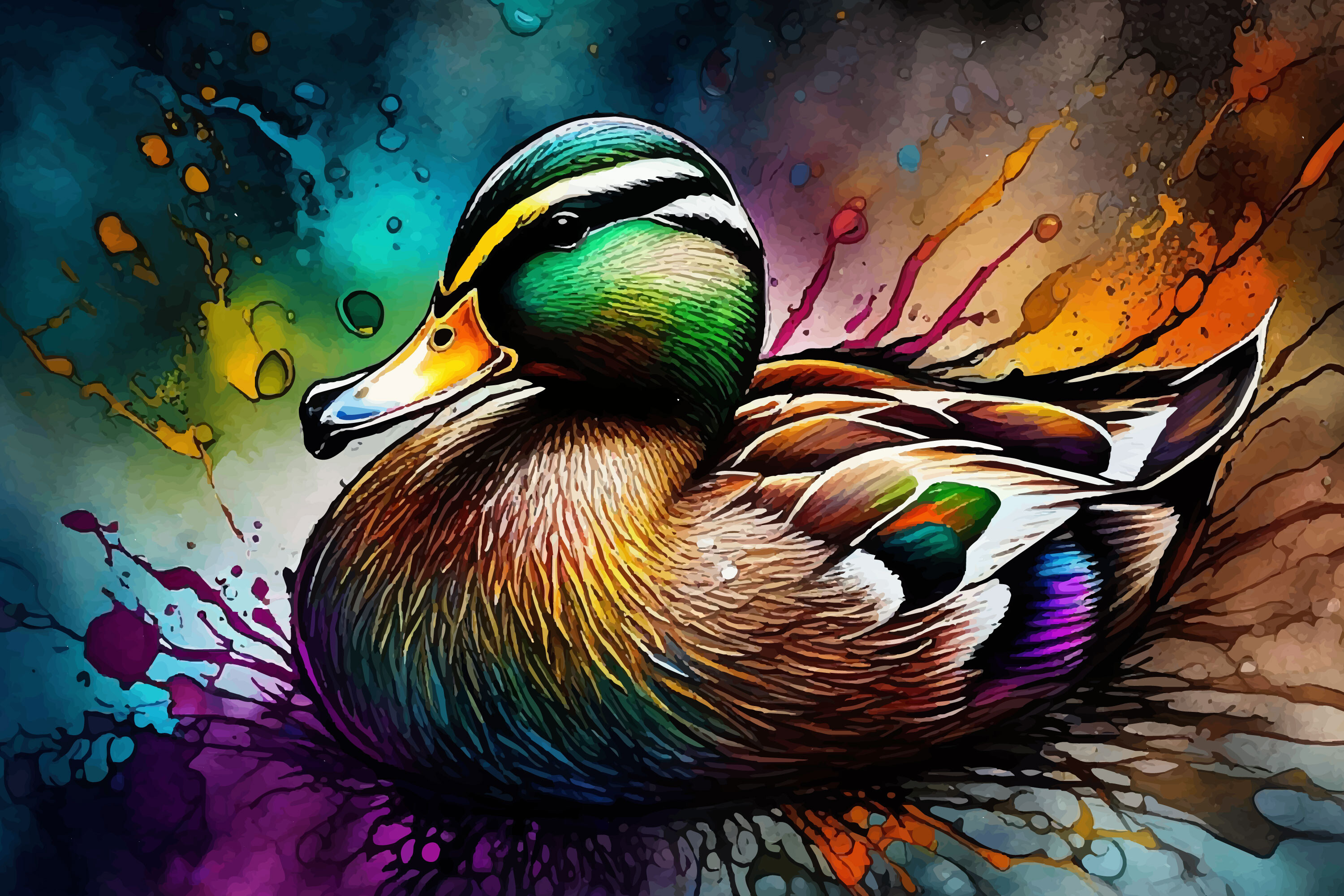 Duck Watercolor Graphic by Ariyan Store · Creative Fabrica