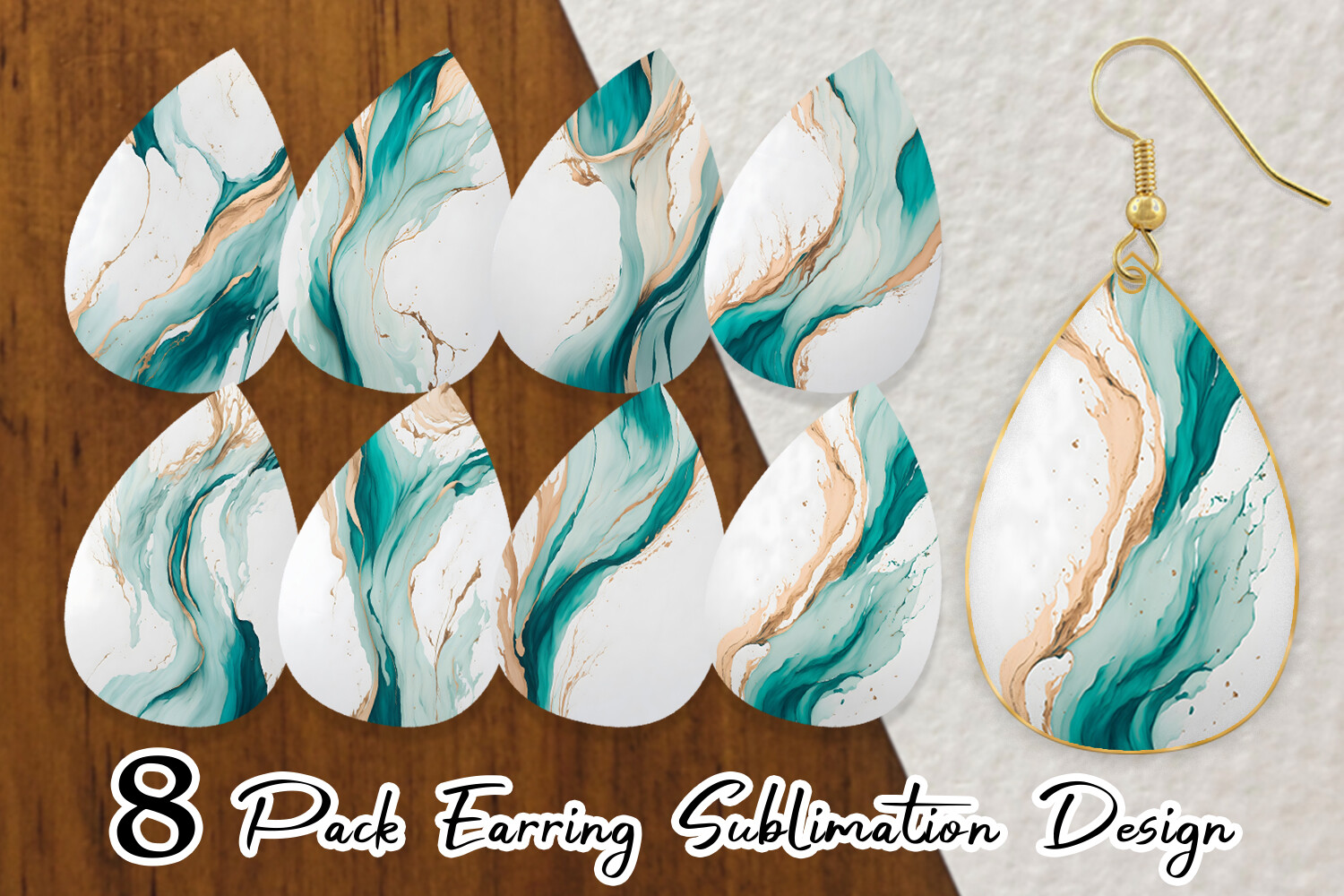 Earring Turquoise Watercolor Art Graphic by Artnoy · Creative Fabrica