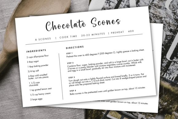 Farmhouse Recipe Card Template