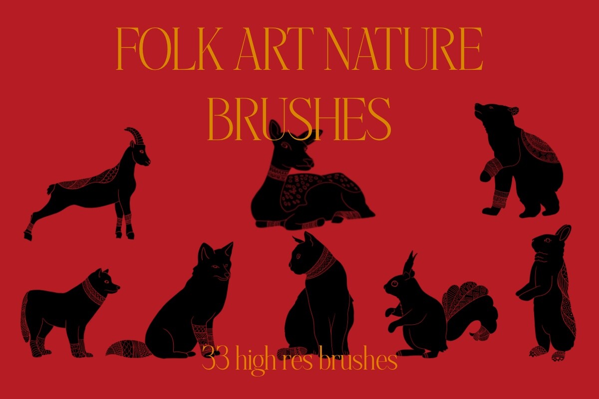 Folk Art Nature Brushes Procreate - photo 1