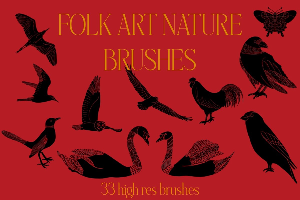 Folk Art Nature Brushes Procreate - photo 2