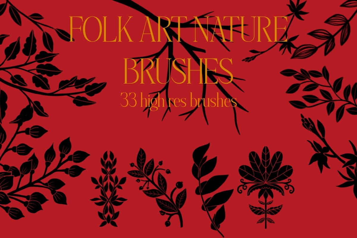 Folk Art Nature Brushes Procreate - photo 3